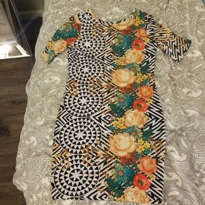 Floral Dress with Graphics